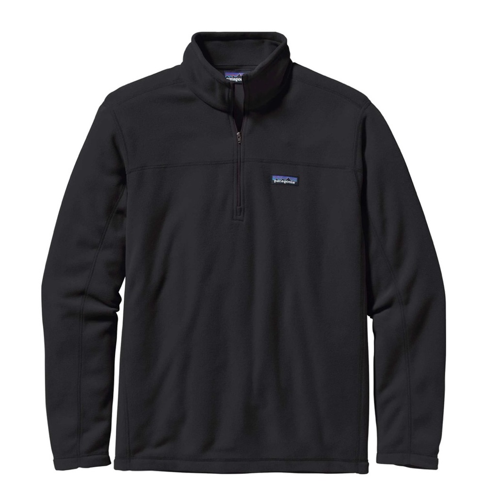 Patagonia Men's Micro D 1/4 Zip Pullover, Black